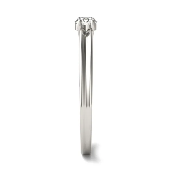 Petite Sculpted Lines Solitaire Ring