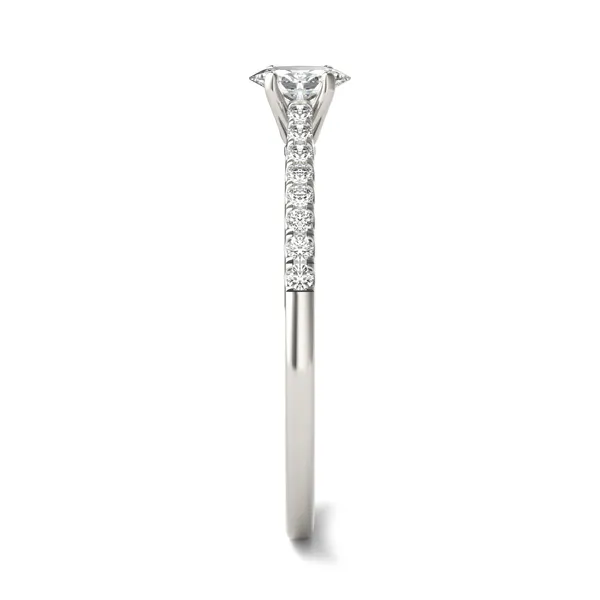 Oval Petite Accented Cathedral Ring
