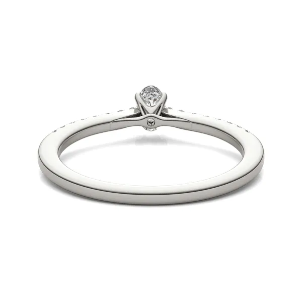 Oval Petite Accented Cathedral Ring