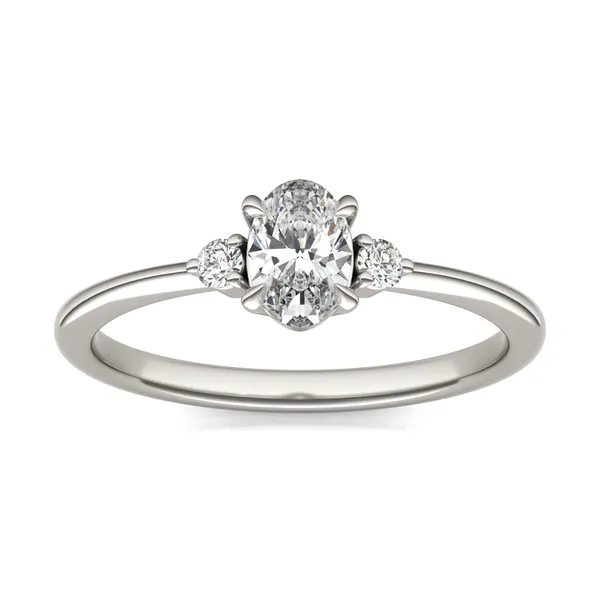 Oval Zelda Classic Three-Stone Ring