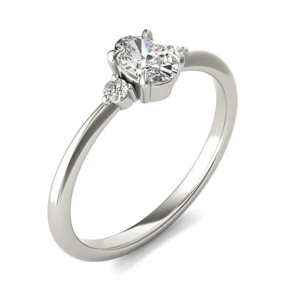 Oval Zelda Classic Three-Stone Ring