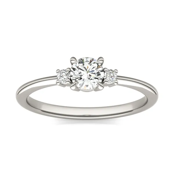 Round Brilliant Zelda Classic Three-Stone Ring