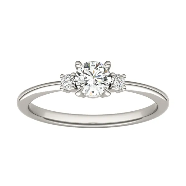 Round Brilliant Zelda Classic Three-Stone Ring
