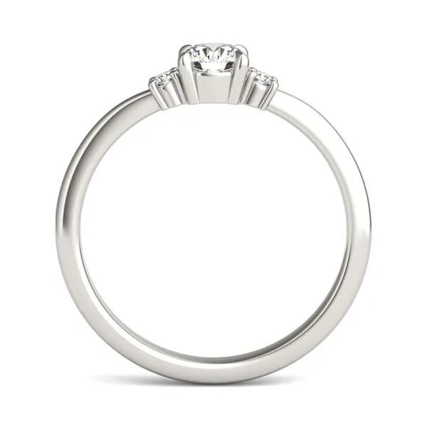Round Brilliant Zelda Classic Three-Stone Ring