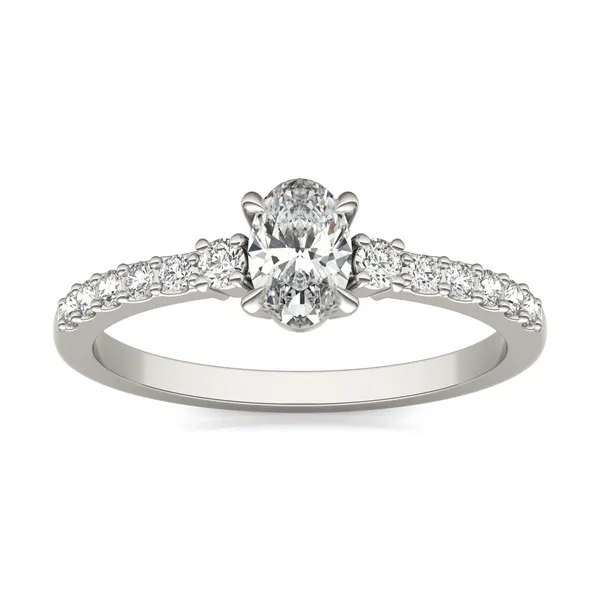 Oval Zelda Accented Three-Stone Ring