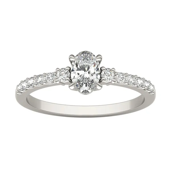 Oval Zelda Accented Three-Stone Ring