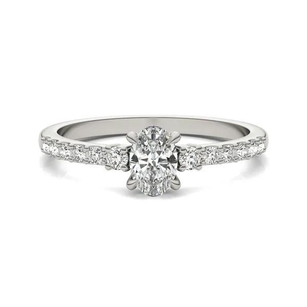 Oval Zelda Accented Three-Stone Ring