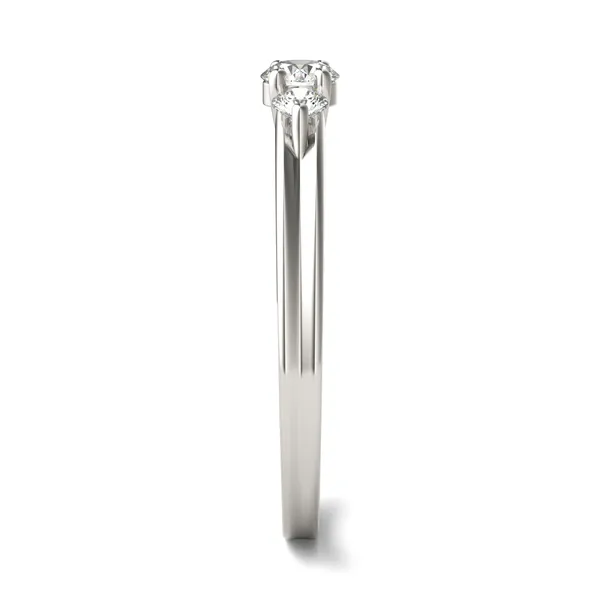 Petite Sculpted Lines Three-Stone Ring