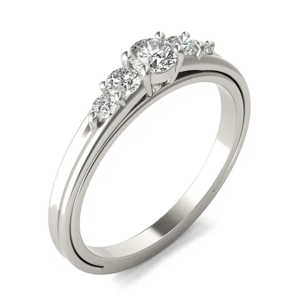 Petite Sculpted Lines Five-Stone Ring