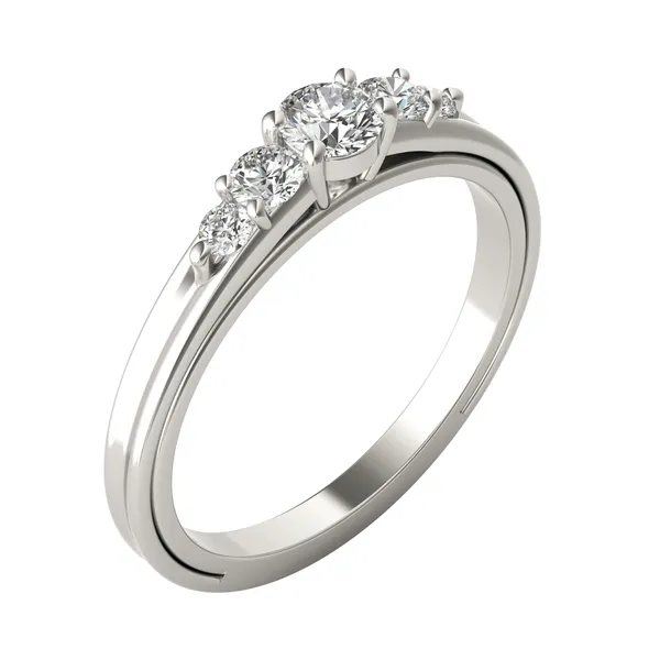 Petite Sculpted Lines Five-Stone Ring