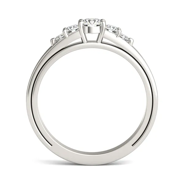 Petite Sculpted Lines Five-Stone Ring