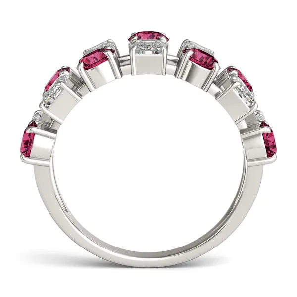 Dyad Alternating Ruby Ring