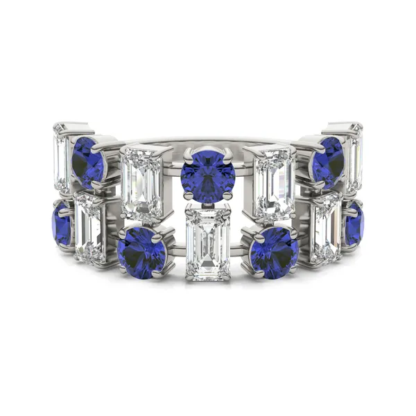 Dyad Alternating Sapphire Ring