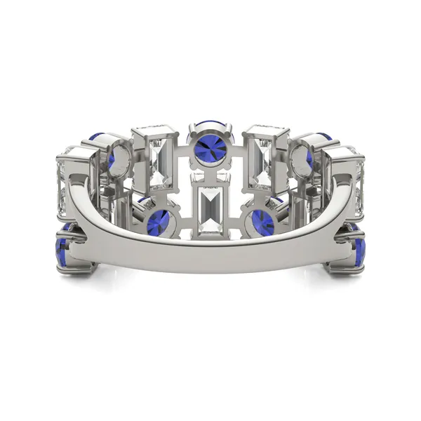 Dyad Alternating Sapphire Ring