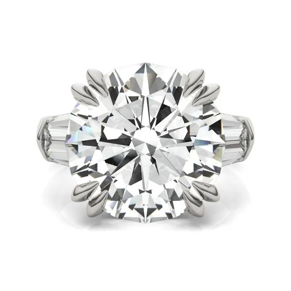 Round Hearts & Arrows Bold Isolde Exotic Engagement Ring