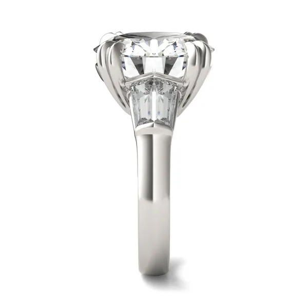 Round Hearts & Arrows Bold Isolde Exotic Engagement Ring