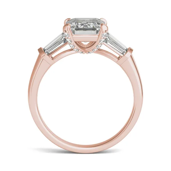Emerald Luxe Baguette Side-Stone Engagement Ring