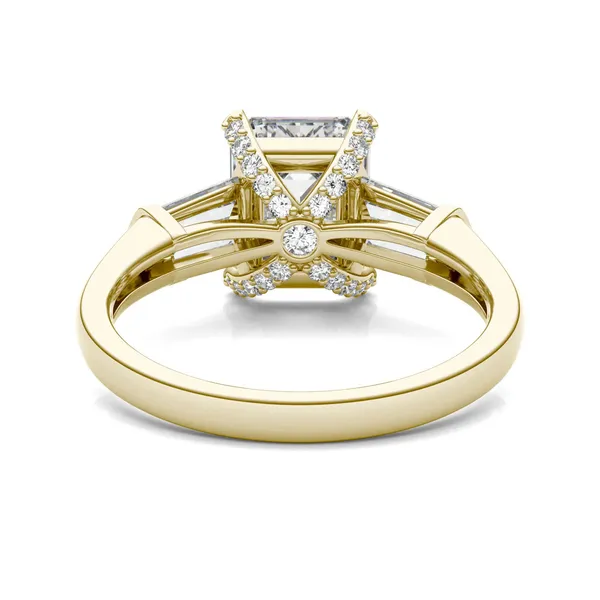Emerald Luxe Baguette Side-Stone Engagement Ring