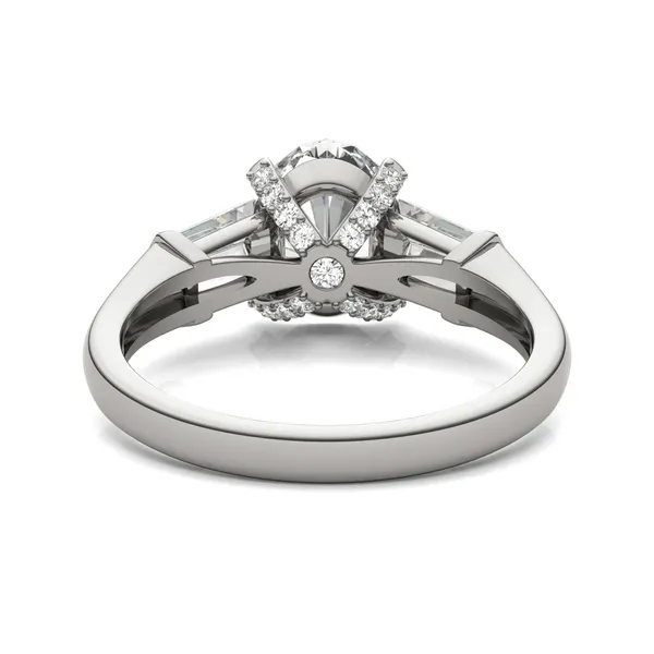 Oval Luxe Baguette Side-Stone Engagement Ring