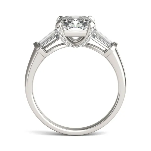 Radiant Luxe Baguette Side-Stone Engagement Ring