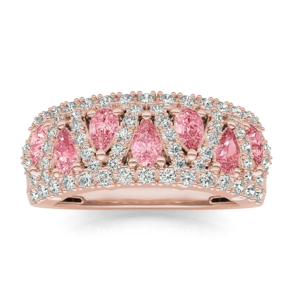 Fancy Pink Liv Pear Ring