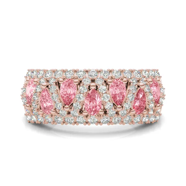 Fancy Pink Liv Pear Ring