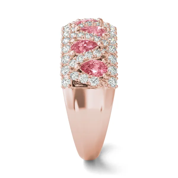Fancy Pink Liv Pear Ring