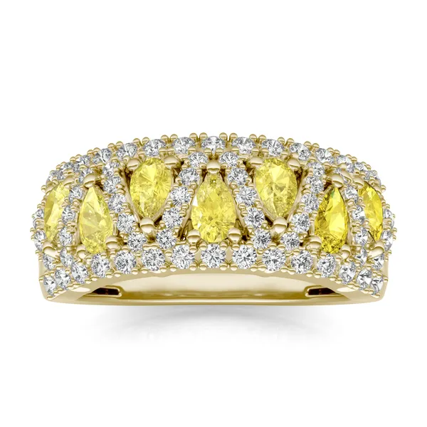 Fancy Yellow Liv Pear Ring