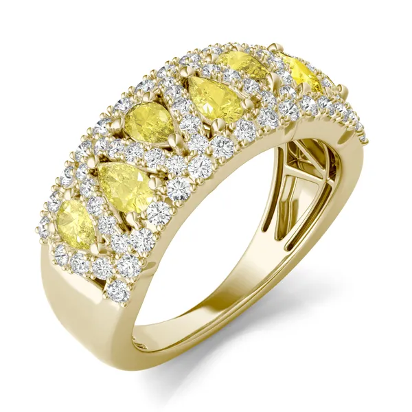 Fancy Yellow Liv Pear Ring