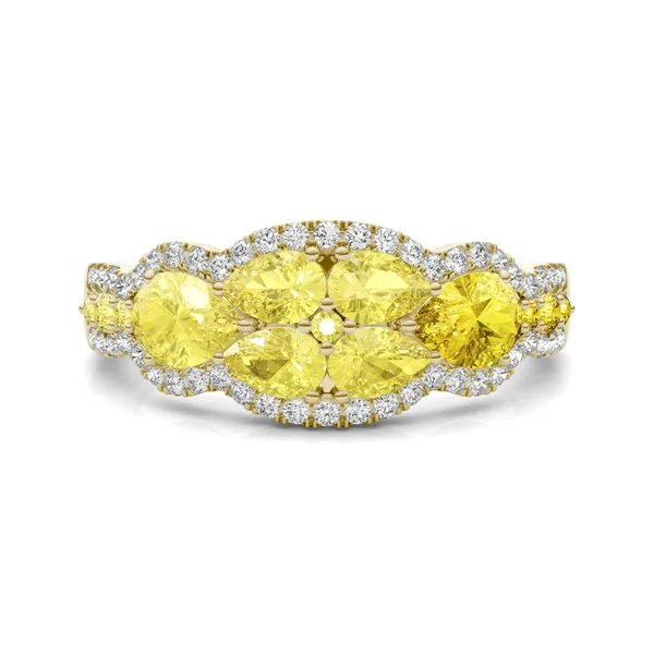 Fancy Yellow Portia Ring