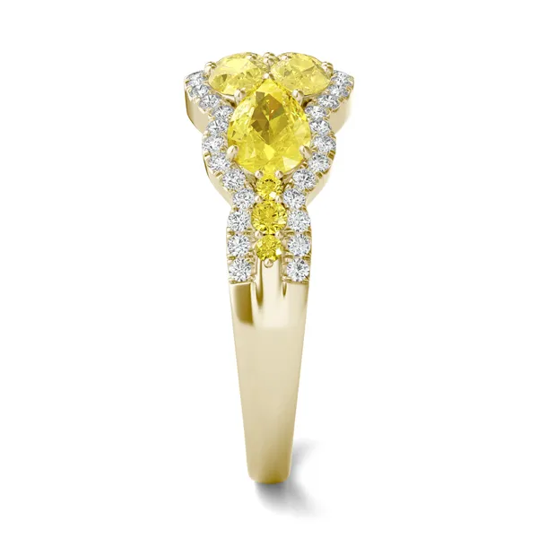 Fancy Yellow Portia Ring