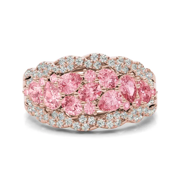 Fancy Pink Daphne Twisted Ring