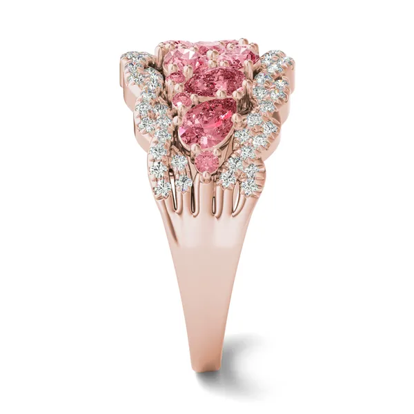 Fancy Pink Daphne Twisted Ring