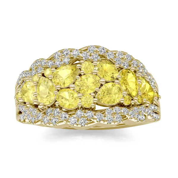 Fancy Yellow Daphne Twisted Ring