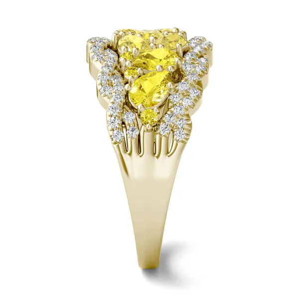 Fancy Yellow Daphne Twisted Ring