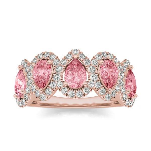 Fancy Pink Freya Five-Stone Ring