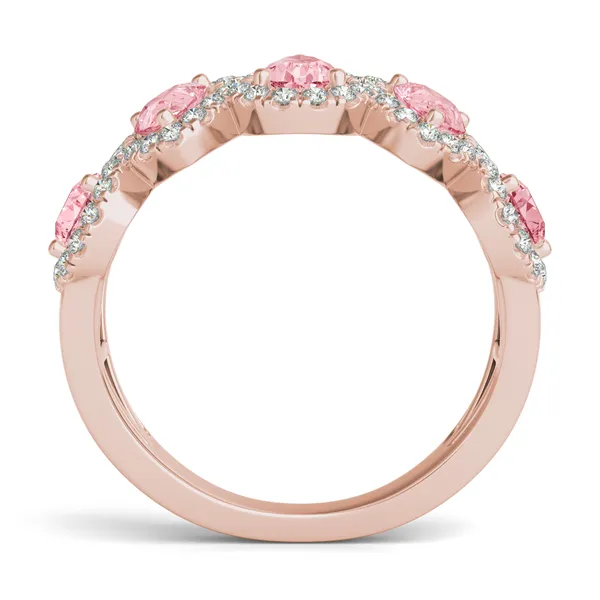 Fancy Pink Freya Five-Stone Ring