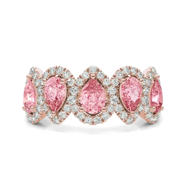 Fancy Pink Freya Five-Stone Ring