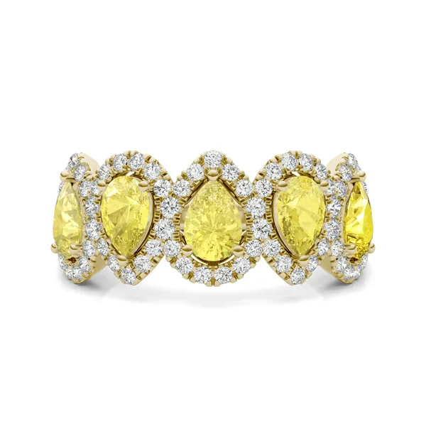 Fancy Yellow Freya Five-Stone Ring