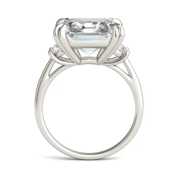 Asscher Solstice Three-Stone Exotic Engagement Ring
