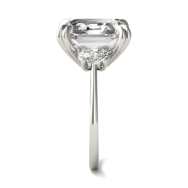 Asscher Solstice Three-Stone Exotic Engagement Ring