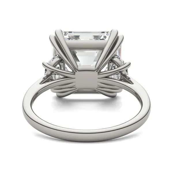 Asscher Solstice Three-Stone Exotic Engagement Ring