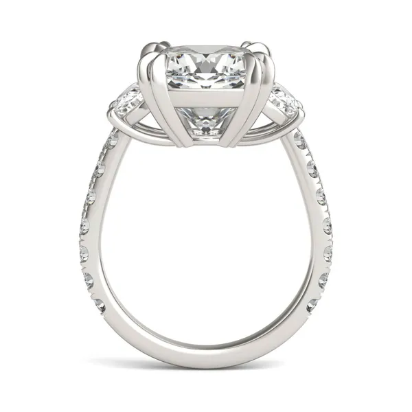 Cushion Solstice Accented Three-Stone Engagement Ring