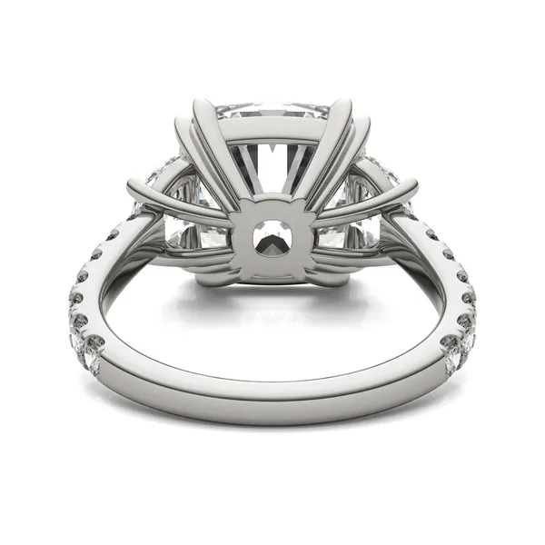 Cushion Solstice Accented Three-Stone Engagement Ring