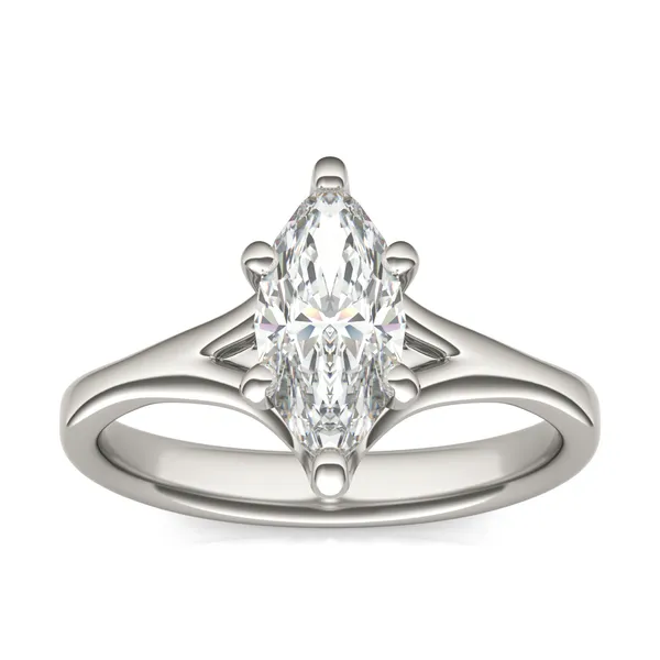 1.00 CTW DEW Marquise Trellis Solitaire Engagement Ring in 14K White Gold