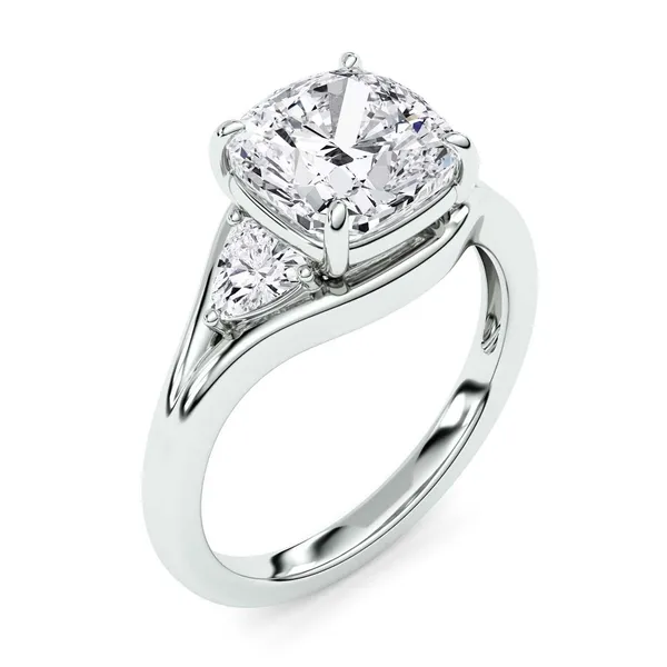 Cushion Daisy Three-Stone Ring