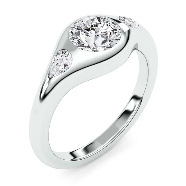 Round Astoria Three-Stone Ring