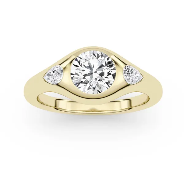 Round Astoria Three-Stone Ring