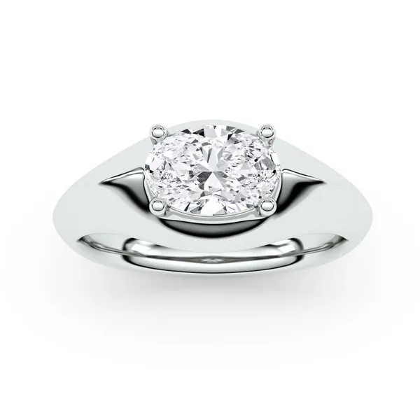 Elongated Cushion Elara East-West Solitaire Ring