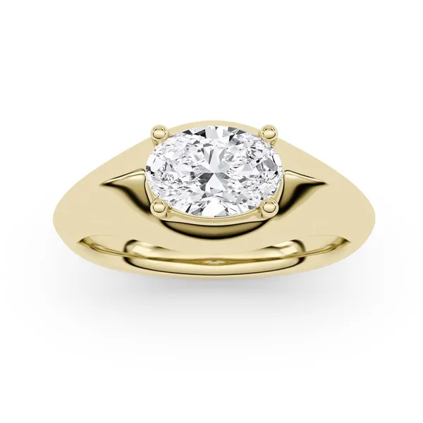 Elongated Cushion Elara East-West Solitaire Ring